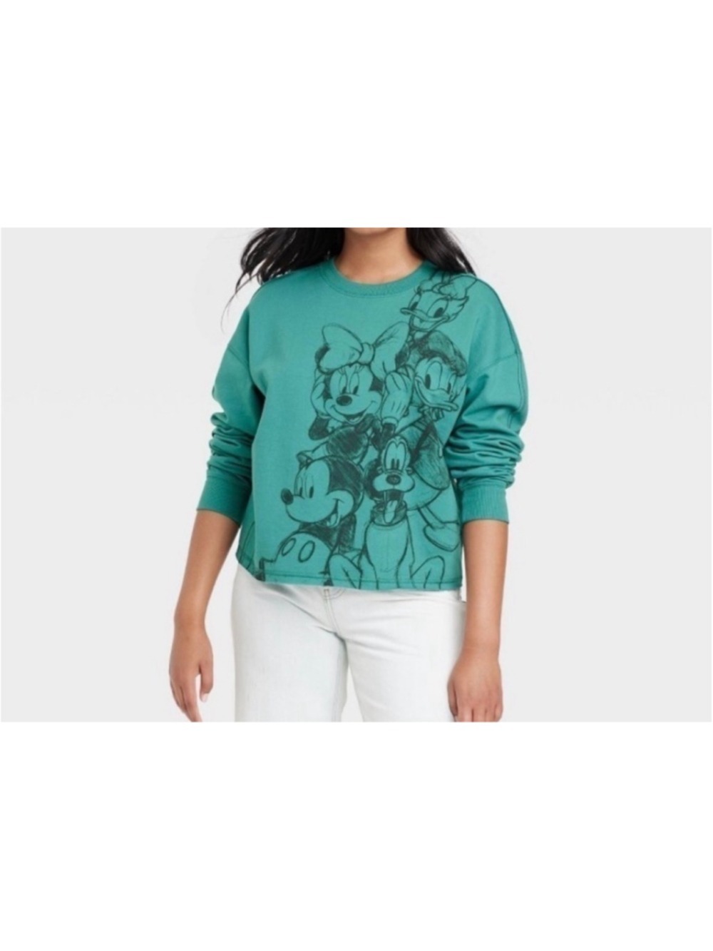 Disney Mickey and Friends Sweatshirt Green XSmall